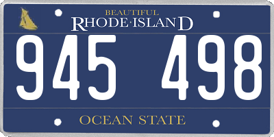 RI license plate 945498