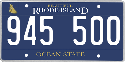 RI license plate 945500
