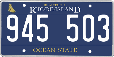 RI license plate 945503