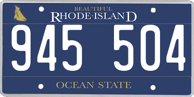 RI license plate 945504