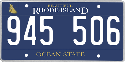 RI license plate 945506