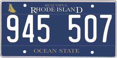 RI license plate 945507