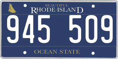 RI license plate 945509