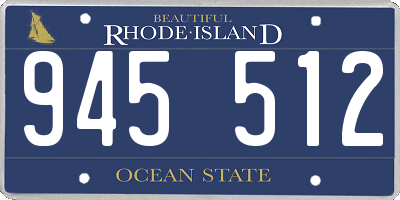 RI license plate 945512