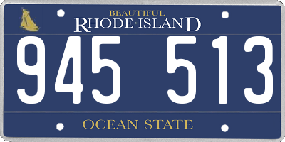 RI license plate 945513