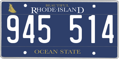 RI license plate 945514