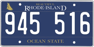 RI license plate 945516