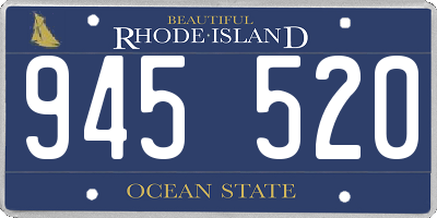 RI license plate 945520