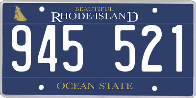 RI license plate 945521
