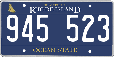 RI license plate 945523