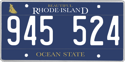 RI license plate 945524