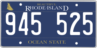 RI license plate 945525