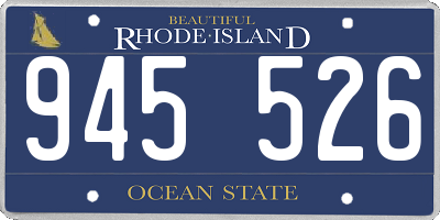 RI license plate 945526