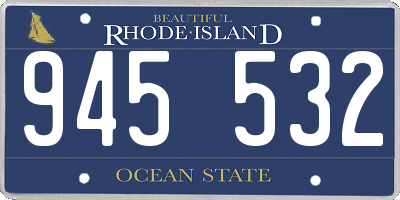 RI license plate 945532
