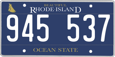 RI license plate 945537