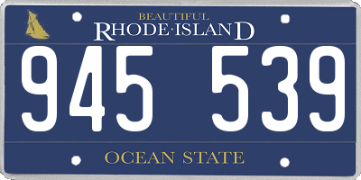 RI license plate 945539