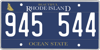RI license plate 945544