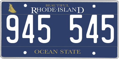 RI license plate 945545
