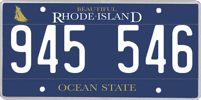 RI license plate 945546