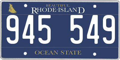 RI license plate 945549
