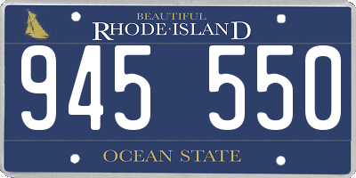 RI license plate 945550