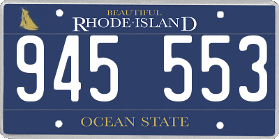 RI license plate 945553