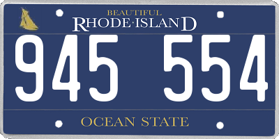 RI license plate 945554