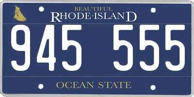 RI license plate 945555