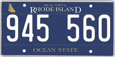 RI license plate 945560