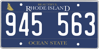 RI license plate 945563