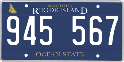 RI license plate 945567