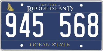 RI license plate 945568
