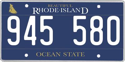RI license plate 945580