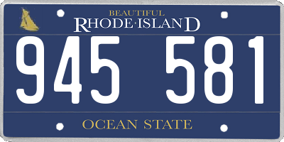 RI license plate 945581