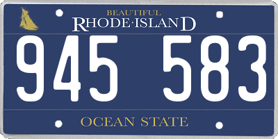 RI license plate 945583