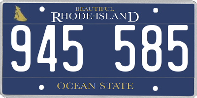 RI license plate 945585