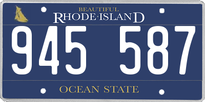 RI license plate 945587