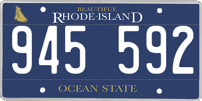 RI license plate 945592