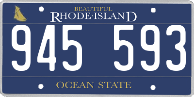 RI license plate 945593