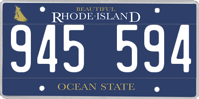 RI license plate 945594