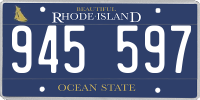 RI license plate 945597