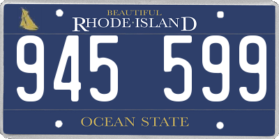 RI license plate 945599