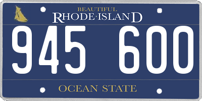 RI license plate 945600