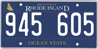 RI license plate 945605