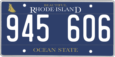 RI license plate 945606