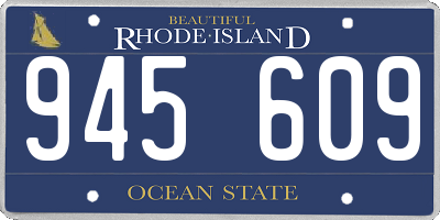 RI license plate 945609
