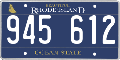 RI license plate 945612