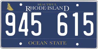RI license plate 945615