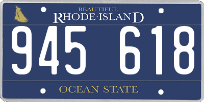 RI license plate 945618