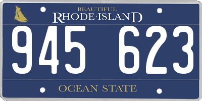 RI license plate 945623
